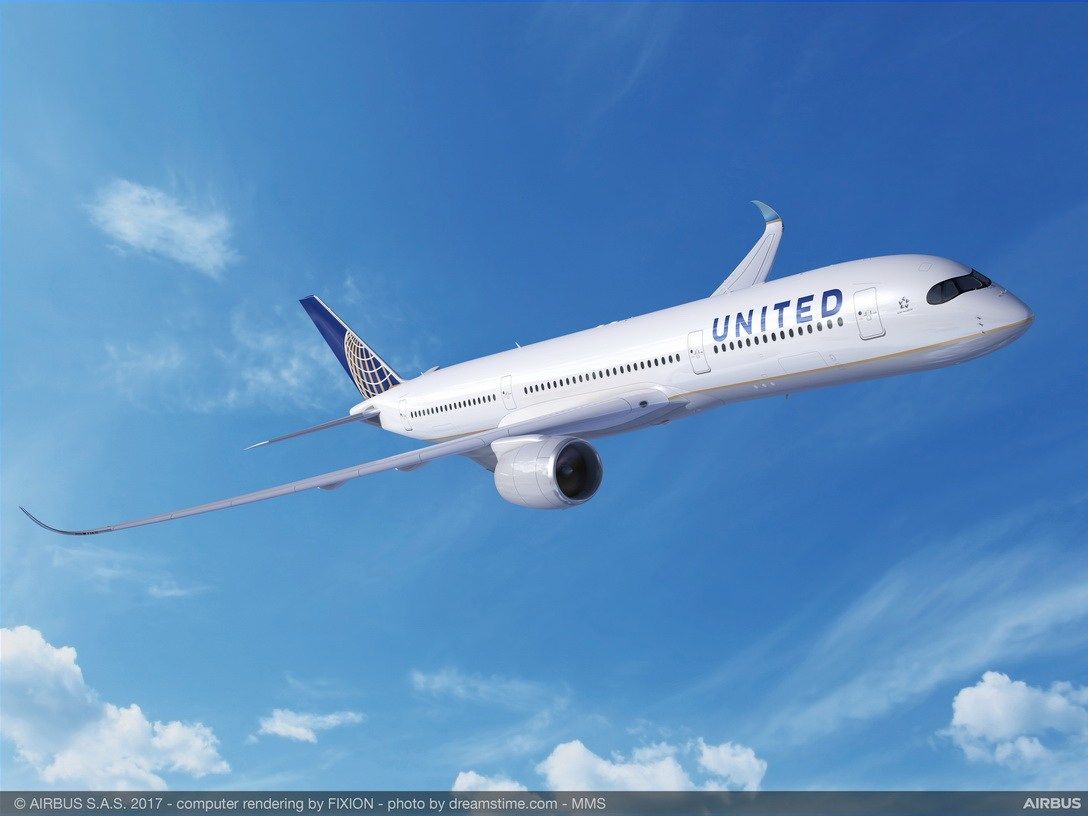 United Airlines пересматривает заказ на Airbus A350