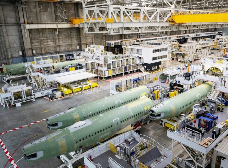 Airbus открыл десятую линию сборки самолётов A320 в Тулузе